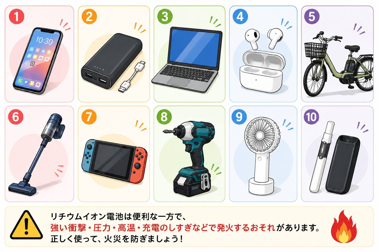 リチウムイオン電池(例)