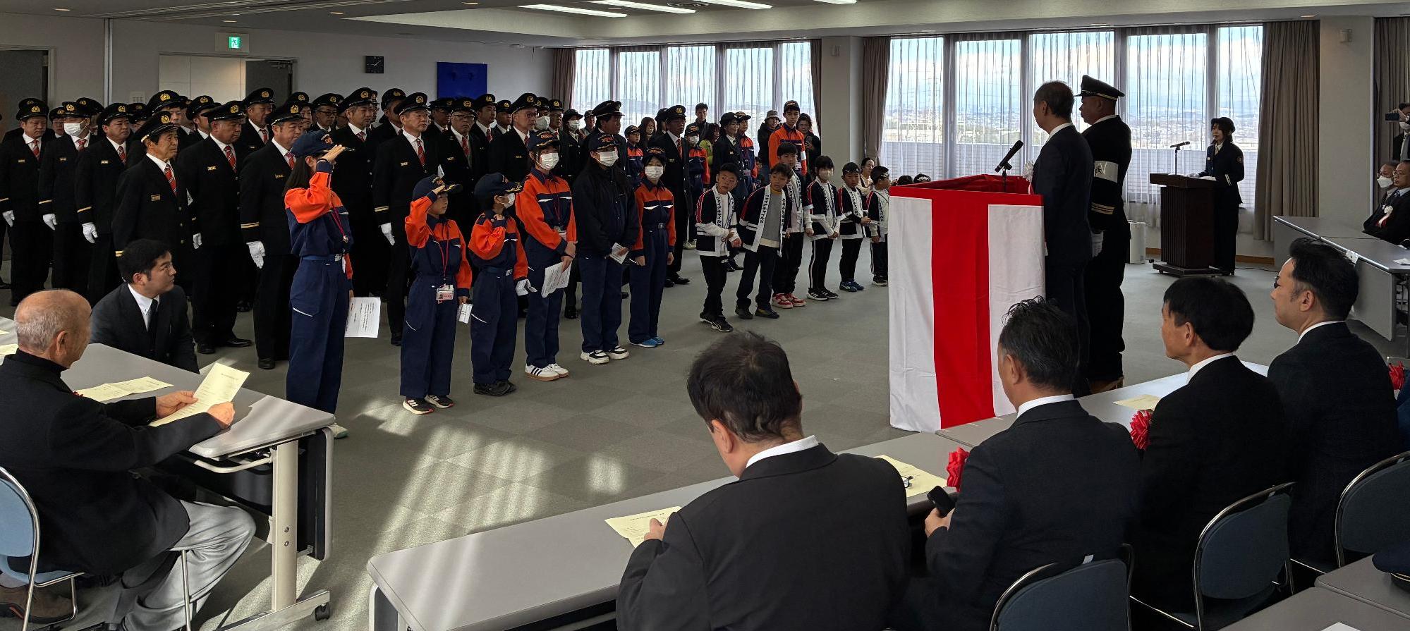 河南町消防出初式