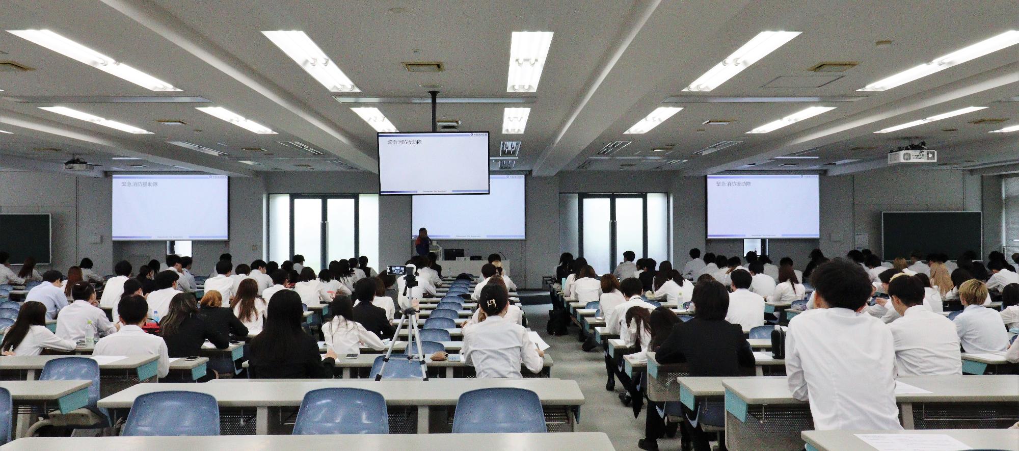 防災教育講話の様子