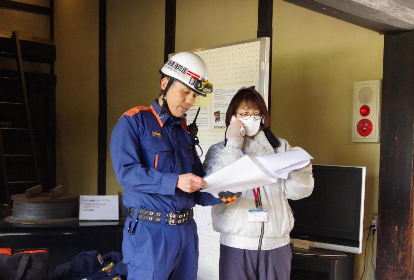 通報訓練の様子