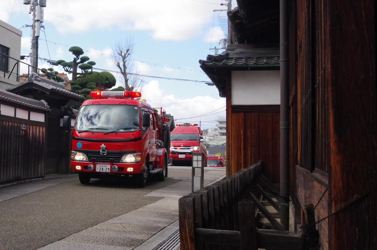 消防隊現場到着