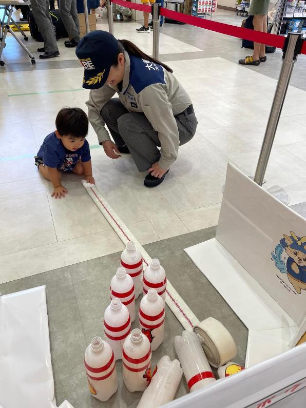 消防ホースボウリングブース