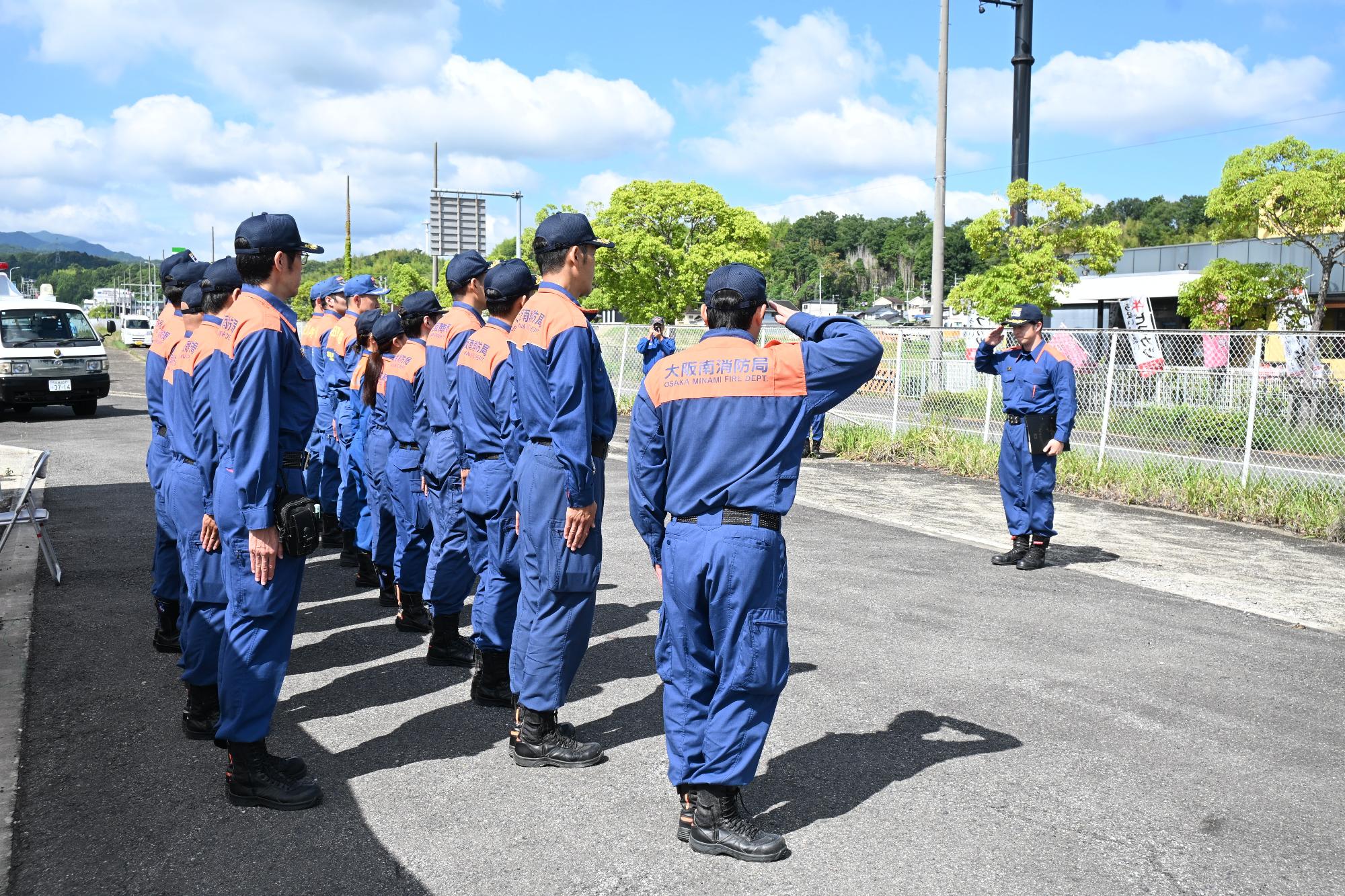 消防機関の答礼状況
